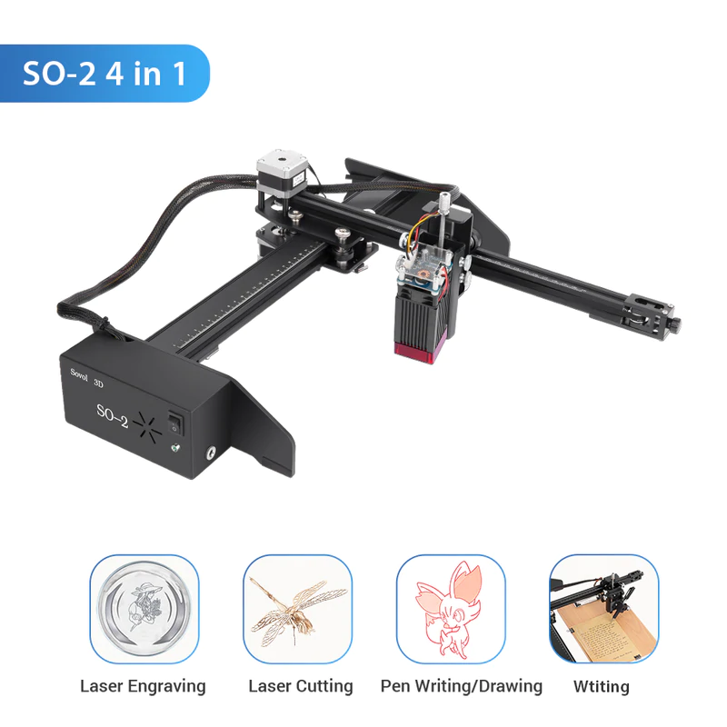Sale| SO-2 Laser Engraving Machine Cutting Machine Pen Plotter Writing Drawing 4-in-1 210mm*280mm